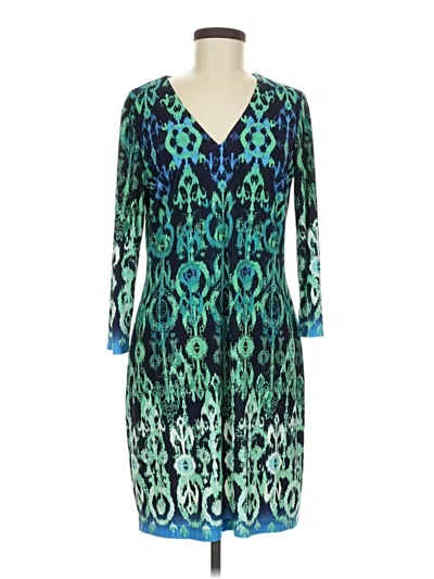Pre-owned Donna Morgan Casual Dress In Teal