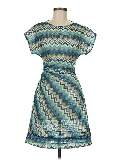 Pre-owned Donna Morgan Casual Dress In Teal