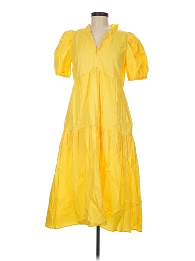 Pre-owned Donna Morgan Casual Dress In Yellow
