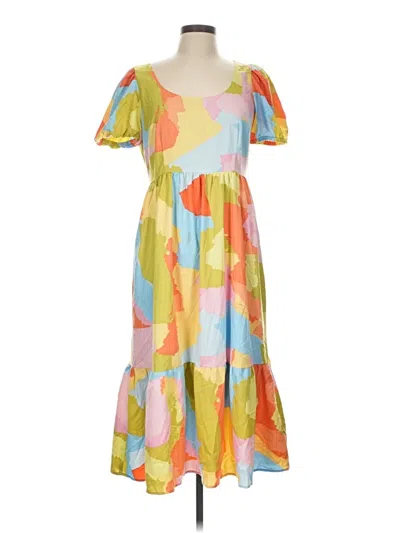 Pre-owned Donna Morgan Casual Dress In Yellow