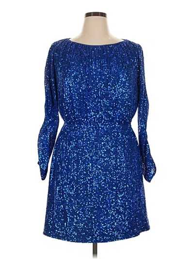Pre-owned Donna Morgan Cocktail Dress In Blue