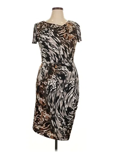 Pre-owned Donna Morgan Cocktail Dress In Brown