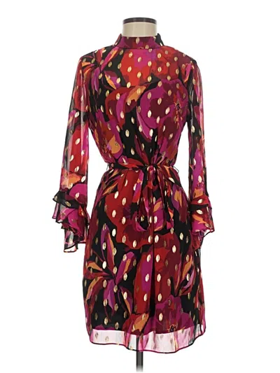 Pre-owned Donna Morgan Cocktail Dress In Burgundy