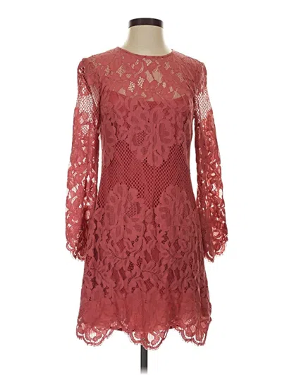 Pre-owned Donna Morgan Cocktail Dress In Burgundy
