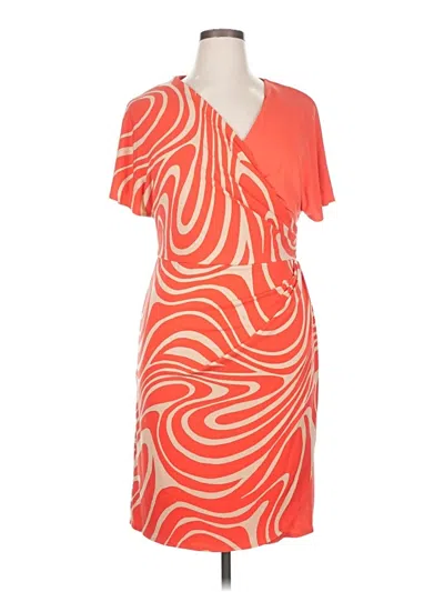 Pre-owned Donna Morgan Cocktail Dress In Orange