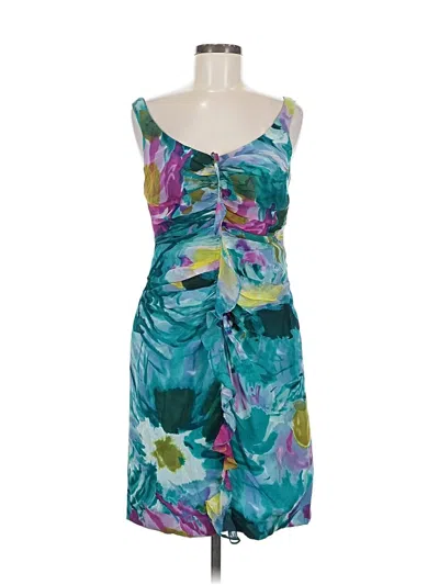 Pre-owned Donna Morgan Cocktail Dress In Teal