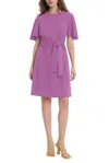 Donna Morgan D6891m A Line Short Cocktail Dress In Purple