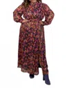 Donna Morgan Dara Long Sleeve Maxi Dress - Plus In Multi