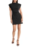 Donna Morgan For Maggy Cap Sleeve Minidress In Black