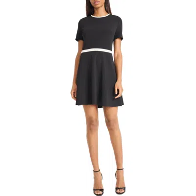 Donna Morgan For Maggy Contrast Trim A-line Minidress