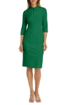 Donna Morgan For Maggy  Crepe Three-quarter Sleeve Sheath Dress In Formal Garden