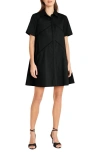 Donna Morgan Ladder Cutout Shirtdress In Black