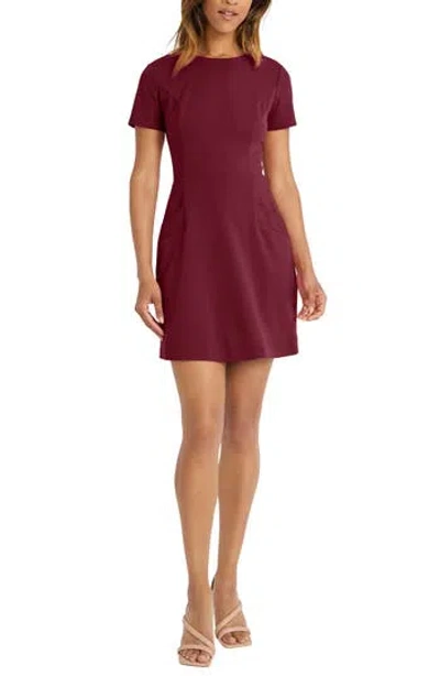 Donna Morgan For Maggy Fit & Flare Minidress In Arresting Burgundy