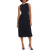 Donna Morgan For Maggy Pleated A-line Midi Dress In Navy Blazer
