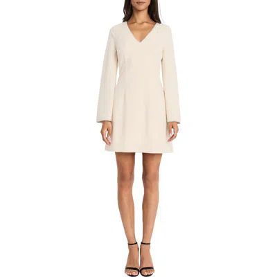 Donna Morgan For Maggy Rhinestone Trim Cocktail Minidress In Horn