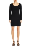 DONNA MORGAN FOR MAGGY DONNA MORGAN FOR MAGGY RIB LONG SLEEVE BODY-CON DRESS