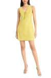 Donna Morgan For Maggy Sleeveless Linen Blend Sheath Dress In Green