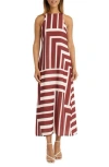 Donna Morgan Maxi Dress In Crea/brown