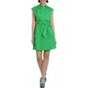 Donna Morgan For Maggy Tie Waist Utility Shirtdress In Bright Green
