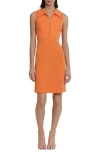 DONNA MORGAN FOR MAGGY ZIP FRONT SLEEVELESS DRESS