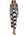 Donna Morgan For Maggy Abstract Print Long Sleeve Maxi Dress In Multi