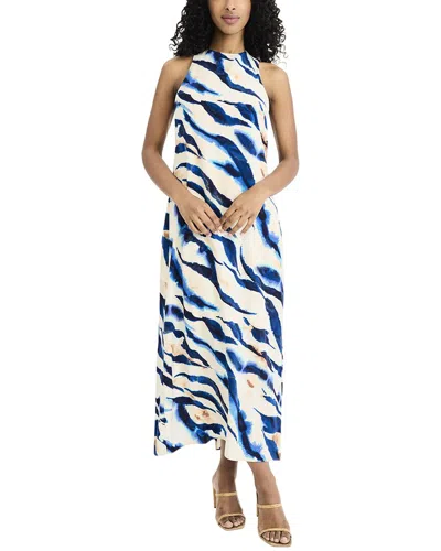 Donna Morgan Keyhole Back Sleeveless Midi Dress In Multi