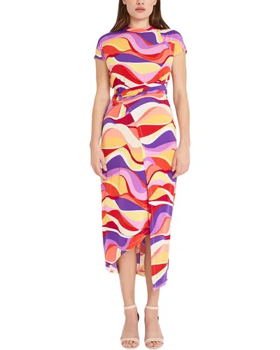 Donna Morgan Midi Dress In Soft White Blue