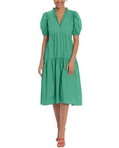 Donna Morgan Midi Dress In Green