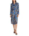 Donna Morgan Midi Wrap Dress In Multi
