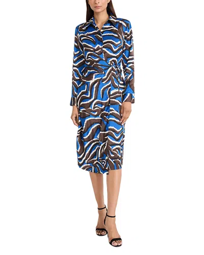 Donna Morgan Midi Wrap Dress In Multi