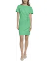 Donna Morgan Twist Front Short Sleeve Maxi Dress In Green