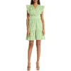 Donna Morgan Ruffle Sleeve Minidress In Fair Green