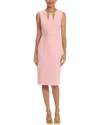 Donna Morgan Scuba Crepe Midi Dress In Pink