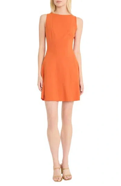 Donna Morgan Seam Detail Minidress In Orange