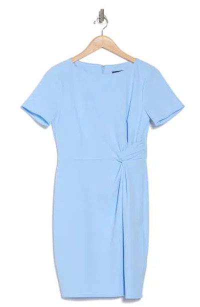 Donna Morgan Side Twist Sheath Dress In Dutch Canal
