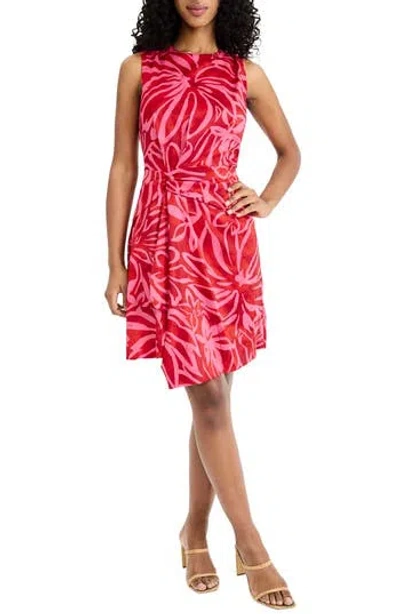 Donna Morgan Sleeveless Asymmetric Minidress In Pink