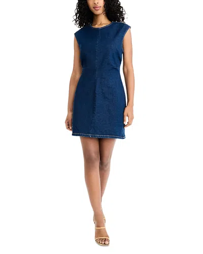 Donna Morgan Sleeveless Mini Dress In Blue