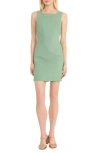 Donna Morgan Square Neck Sleeveless Minidress In Hedge Green