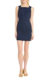 Donna Morgan Square Neck Sleeveless Minidress In Navy Blazer