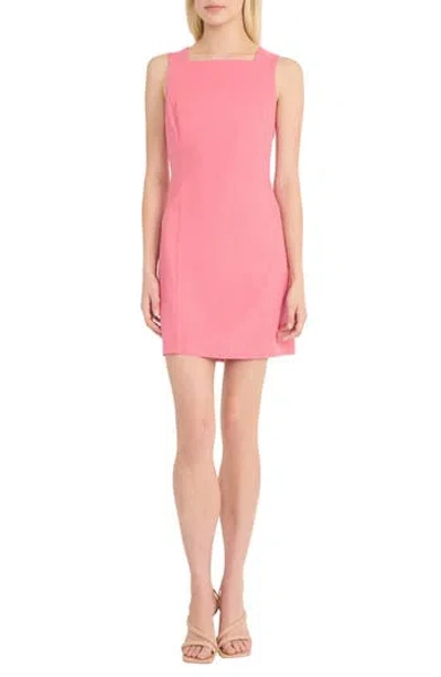 Donna Morgan Square Neck Sleeveless Minidress In Rapture Rose