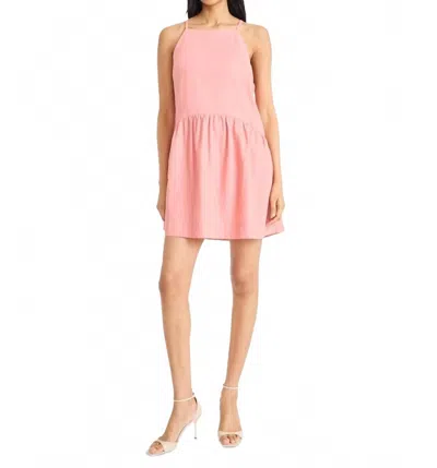 Donna Morgan Square-neck Sleeveless Mini Dress In Apricot In Pink