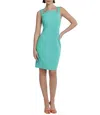 Donna Morgan Stretch Sleeveless Cut-out Sheath Dress In Atlantis In Multi