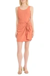 Donna Morgan Tie Front Tank Dress In Autumn Glaze