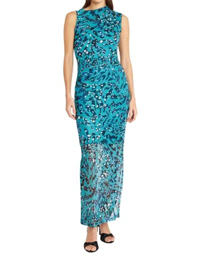 Donna Morgan Venus Dress In Teal/aqua In Blue