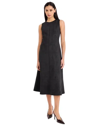 Donna Morgan Women's A-line Sleeveless Midi Dress In Black