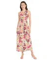 Donna Morgan Maxi Dress In Cream,pink