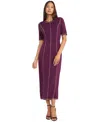 Donna Morgan Women's Crewneck Dress In Burgundy