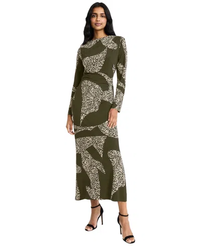 Donna Morgan Women's Long-sleeve Jersey Bodycon Dress In Gray