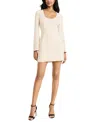 Donna Morgan Women's Scoop Neck Long Sleeve Mini Dress In Horn