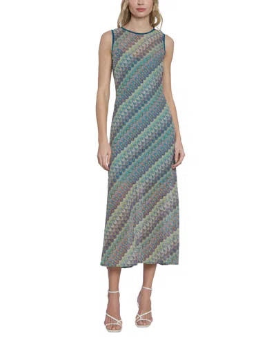Donna Morgan Women's Sleeveless Crochet Maxi Dress In Multi